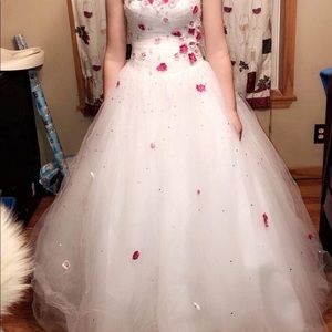 White prom dress